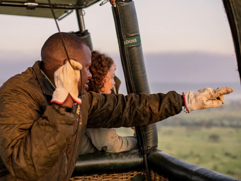 Hot air balloon safari over Tarangire