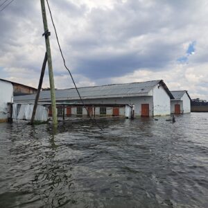 Flooded hotel on Lake Naivasha, Kenya
