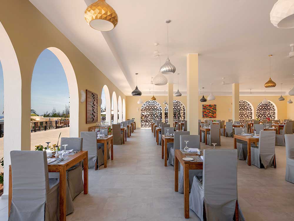 Horizon main restaurant at The Mora Zanzibar
